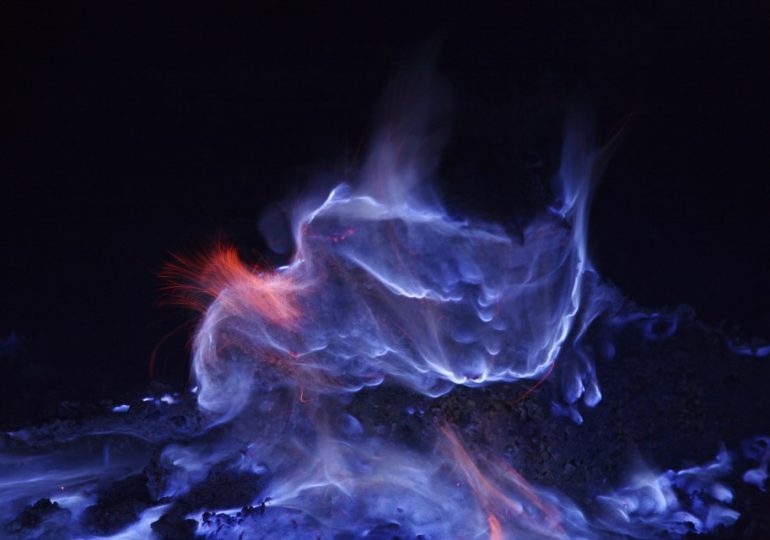 Inside volcano with world’s largest ACID lake that melts skin & spews blue lava