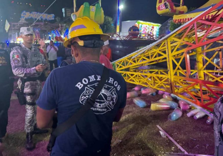 Watch terrifying moment cable car ride collapses at Christmas fairground in front of shocked onlookers in Mexico