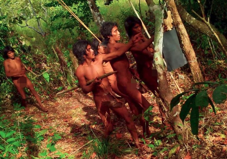 Pics reveal one of LAST uncontacted Amazon tribes who set spiked traps for outsiders & hang mysterious skull totems