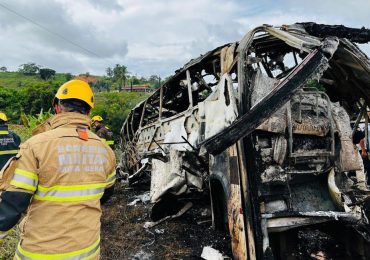 At least 38 dead in horror crash after bus ‘blows a tyre’ and ploughs into lorry sparking deadly inferno in Brazil