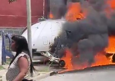 ‘Two dead’ in horror plane crash after jet plunges near airport and crashes into street in Buenos Aires