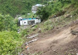 At least 12 dead and 30 injured after packed tourist bus plunges into 160ft gorge in Colombia