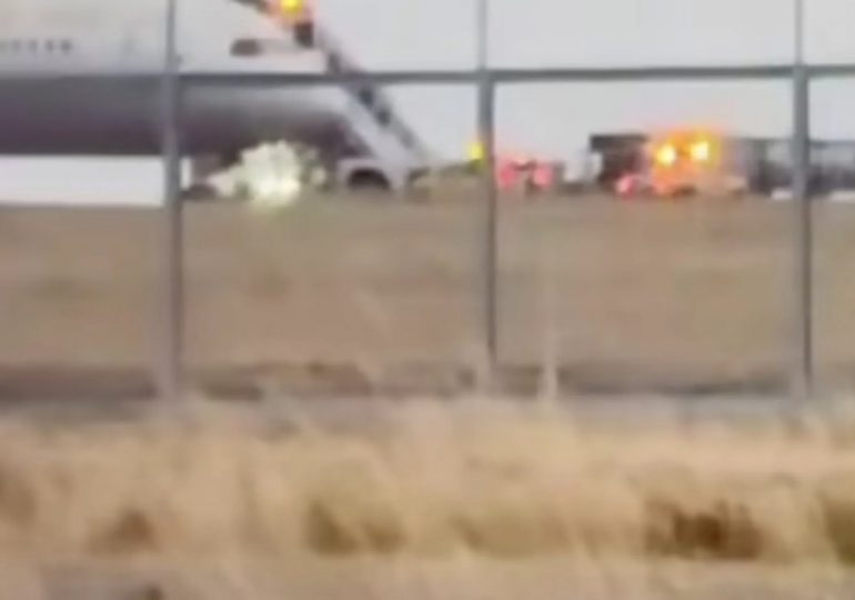 Panic as Boeing plane with 300 passengers on board ‘catches fire as wheels explode’ during take-off at Melbourne Airport