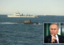 Putin SUBMARINE seen in channel in another Russian show of force – but Royal Navy ‘Swordfish’ sub-hunter keeps close eye