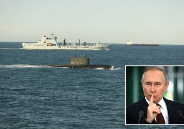 Putin SUBMARINE seen in channel in another Russian show of force – but Royal Navy ‘Swordfish’ sub-hunter keeps close eye