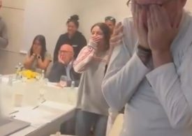 Tearjerking moment families of freed Israeli hostages celebrate as they watch livestream of daughters’ rescue from Gaza