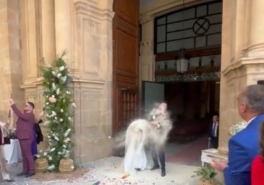 Shocking moment wedding guests carry out sweet tradition in VERY over-the-top way – and it’s left people furious