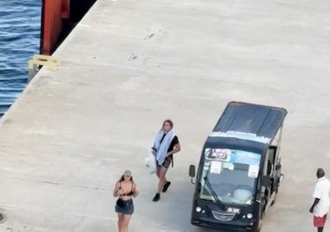 Moment couple are jeered & mocked by cruise ship passengers as boat sets sail without them after showing up 30 mins late