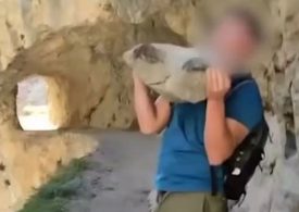 Tourist faces £168,000 fine after launching huge rock from a clifftop into a gorge at popular Spanish beauty spot