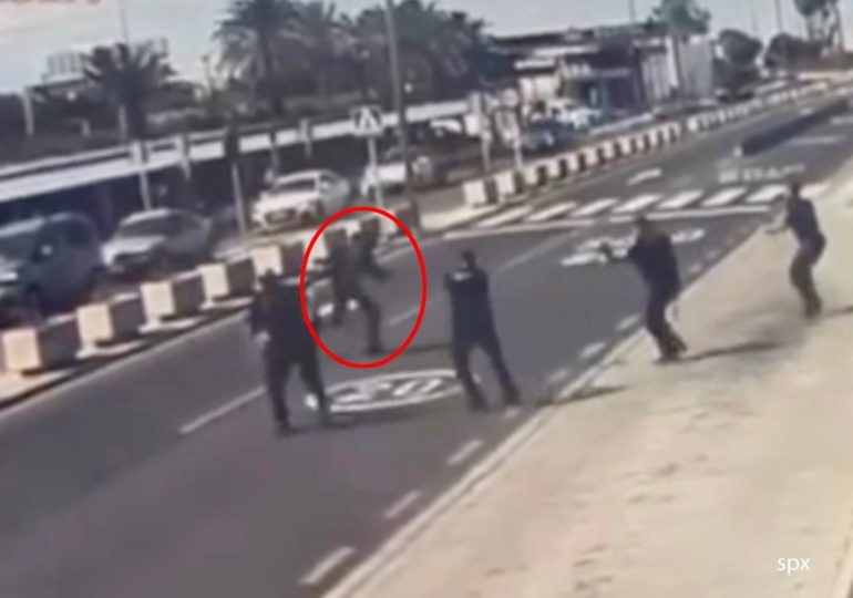 Horror moment knifeman is shot dead at top Brit holiday airport after threatening terrified tourists and lunging at cops