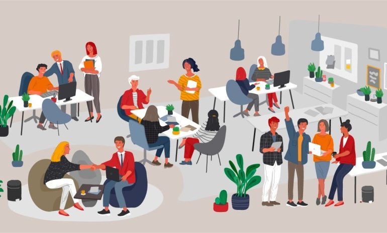 Everyone can see the office scene – but you need 20/20 vision to spot five hidden utensils in the image