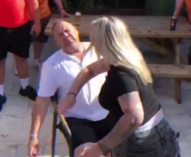 Wild vids show Benidorm bar giving Brits a SLAP across the face after they do shot… but viewers slam drinking game