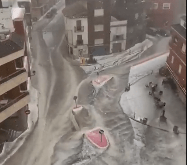 Shock vids show hols hotspot Valencia SWAMPED with freak rain & hail as ‘cyclonic supercell’ storm pummels Spain