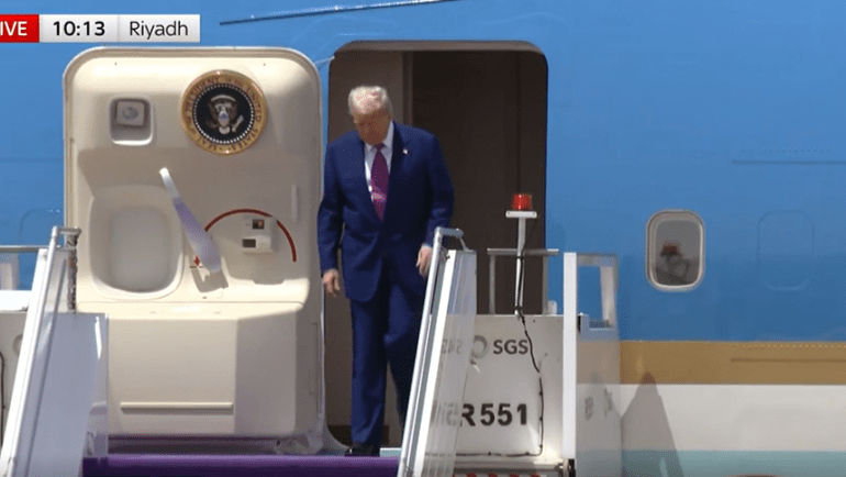 Trump lands in Riyadh ahead of Middle East tour after ‘Flying Palace’ plane row and vow to meet Putin & Zelensky