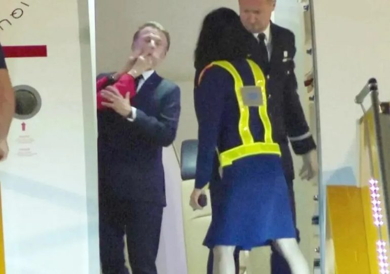 Emmanuel Macron reveals reason why wife Brigitte SHOVED him in face in embarrassing moment in front of world’s cameras