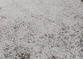 Watch as HAILSTORMS pummel hols hotspot Spain and turn streets white… while Britain bakes in hottest start to May