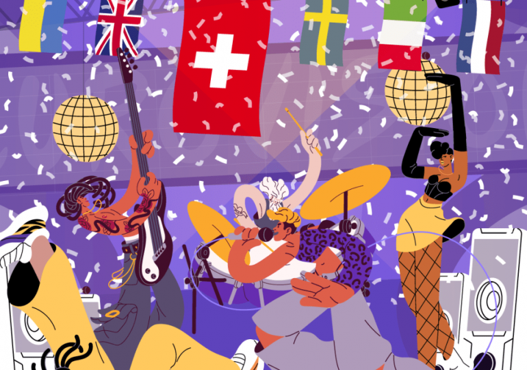 Everyone can see the Eurovision singers & dancers – but can you spot five hidden microphones in under 60 seconds?