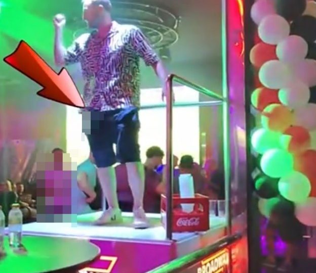 Shock moment Brit police officer exposes himself & wees on Benidorm bar on boozy holiday before being suspended by force