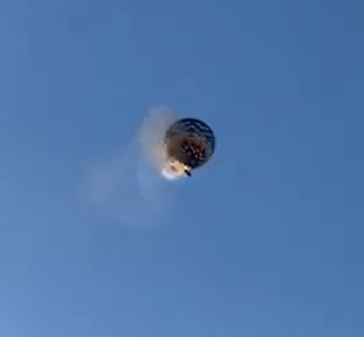 Hot air balloon bursts into flames & plummets to the ground killing 8 as pilot reveals how 13 survived tragedy