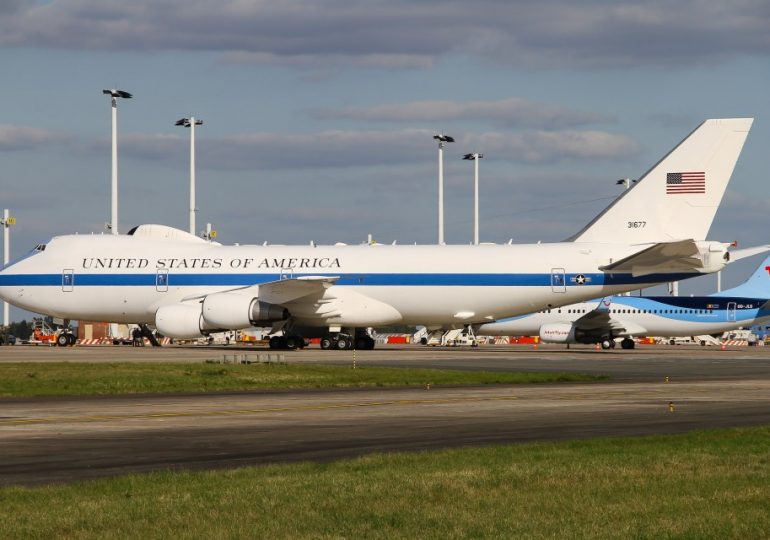 Trump’s ‘Doomsday Plane’ designed to survive nuclear war touches down near Washington DC as Iran strike looms