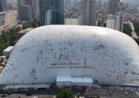 China unveils world’s largest $50MILLION inflatable dome over construction site – and its use will surprise you