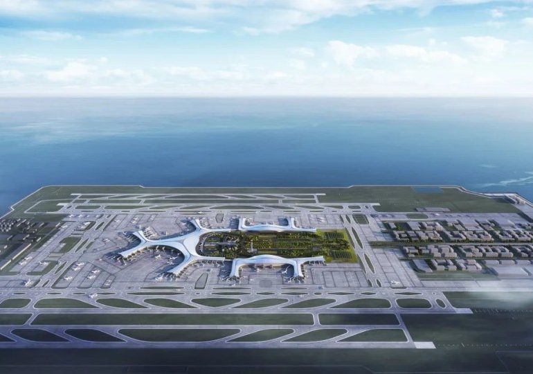 World’s largest manmade island airport size of a TOWN being built…& it’s big enough for every single Brit to fly through