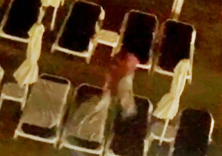 Moment furious Brit holidaymaker is caught STEALING towels from sunbed-hoggers in the dead of night…is she in the right?