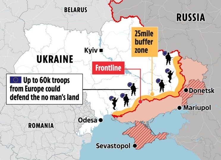 60,000 Nato troops & 25-mile buffer zone…Europe drawing up plans for Ukraine peace that would create ‘new Iron Curtain’