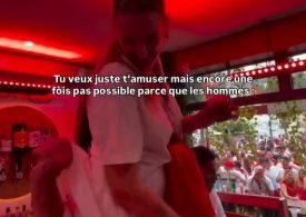‘French rugby legend’ filmed lifting up skirt of influencer while sitting underneath her during festival