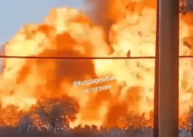 Terrifying moment petrol station erupts in huge explosion killing four after fire broke out as locals evacuated