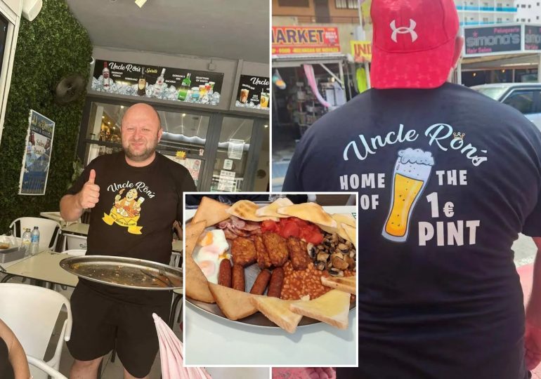 We own Benidorm’s ‘biggest Brit cafe’ where pints are €1 & thousands flock for whopping 4K cal Full English challenge