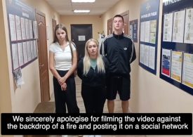 Russian TikTokers forced to issue grovelling apology by Putin after filming video at oil depot blown up by Ukraine