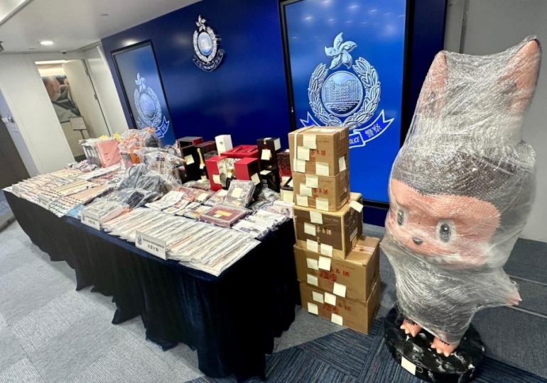 ‘World’s biggest’ XXL Labubu doll worth £100,000 is found by cops during raid on infamous crime gang