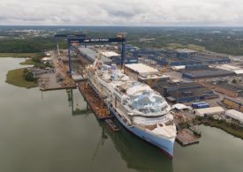 World’s largest cruise ship hits water for the first time: Legend of the Seas floating city boasts 40 bars & restaurants