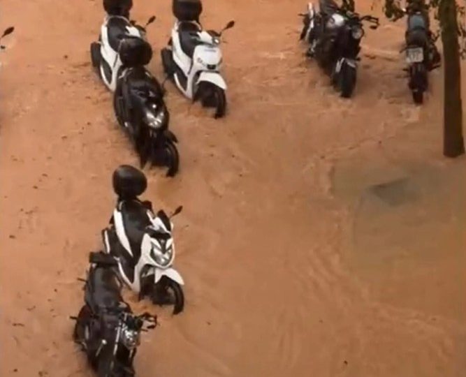 Ibiza swamped by floods in ‘red alert’ storm with streets turned to rivers & airport deluged as Spain