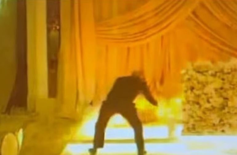 Shock moment brazen wedding crasher steals $100K worth of gifts from lavish ceremony leaving bride sobbing on the floor