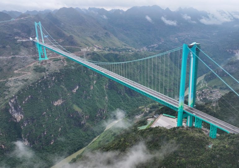 World’s tallest bridge twice the height of Eiffel Tower finally opens… slashing travel time from 2 hours to 2 MINUTES