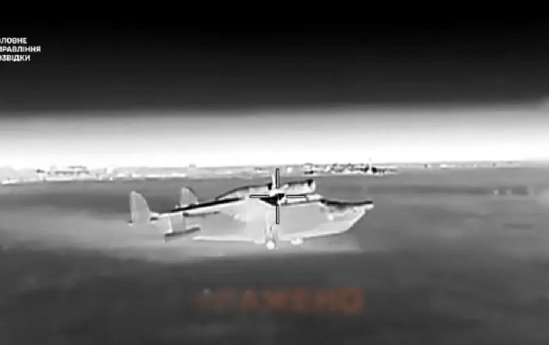 Dramatic moment Ukraine destroys TWO of Putin’s prized amphibious war planes for the first time in latest major scalp