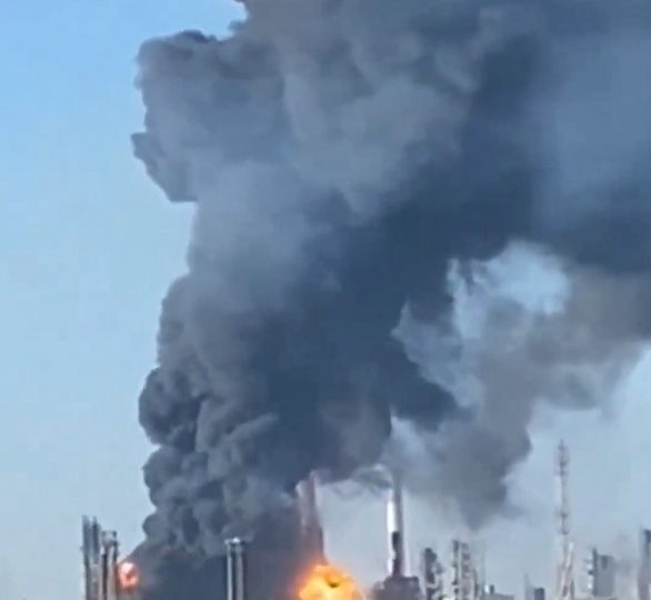 Watch moment Ukraine naval drone bombs key fuel site as campaign targeting Vlad’s oil causes crisis in Russia