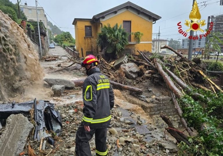 Italy smashed by brutal floods turning railway lines into rivers & submerging villages as choppers rescue trapped locals