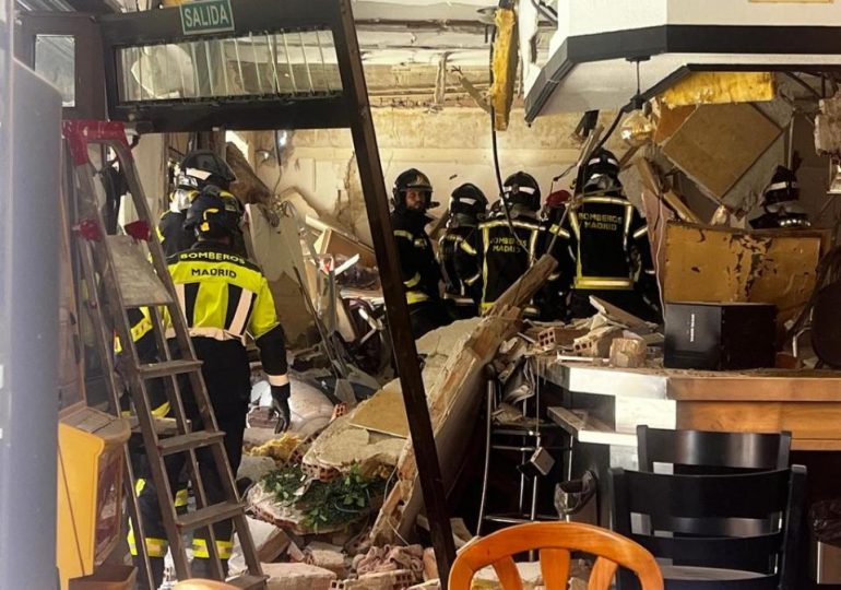Massive explosion rocks Madrid cafe leaving 21 people injured as emergency services rush to the scene