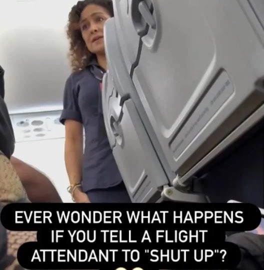 Shocking moment rude plane passenger finds out what happens when you tell a flight attendant to ‘shut up’