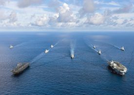 Royal Navy leads jaw-dropping ‘elephant walk’ with allies – as Putin holds rival WW3 drills after Poland drone invasion