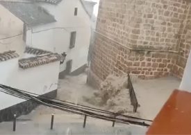 Shock video shows flood leaving trail of destruction as Brit holiday hotspot Granada is lashed by sudden storm