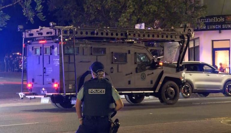 At least one shot after gunman ‘opens fire from restaurant rooftop’ in Sydney as cops hunt on-the-run shooter