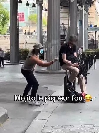 Sick TikToker jailed after filming himself injecting strangers with SYRINGE on streets on Paris amid needle attack panic