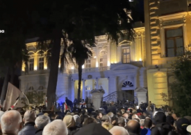 Shocking moment Georgia protesters try to storm presidential palace as they clash with riot cops in anti-goverment march