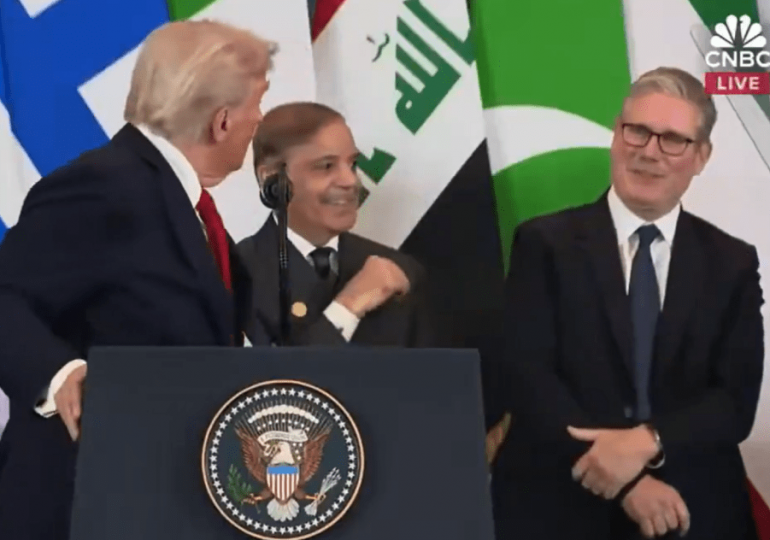 Painfully awkward moment Starmer steps forward ‘thinking Trump was asking him to speak’ at Egypt peace summit