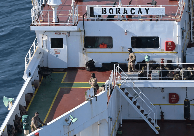 Putin slams French troops who raided ‘Russian ghost ship’ for ‘piracy’ as Vlad claims ‘I’m not an emperor’