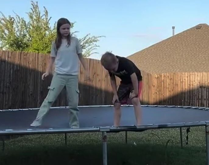 Incredible moment hero sister, 10, stops younger brother, 7, from choking as quick thinking action saves his life